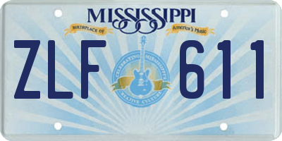 MS license plate ZLF611