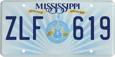 MS license plate ZLF619