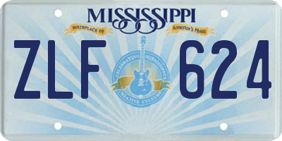 MS license plate ZLF624