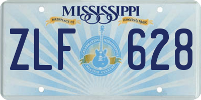 MS license plate ZLF628