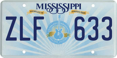 MS license plate ZLF633