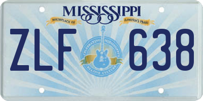 MS license plate ZLF638