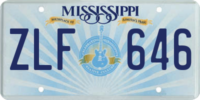MS license plate ZLF646