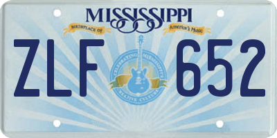 MS license plate ZLF652