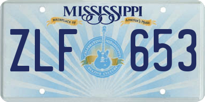 MS license plate ZLF653