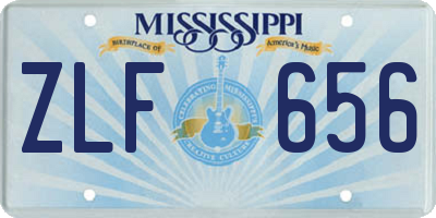 MS license plate ZLF656