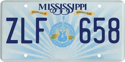 MS license plate ZLF658