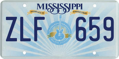 MS license plate ZLF659