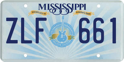 MS license plate ZLF661