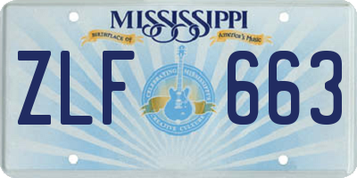 MS license plate ZLF663