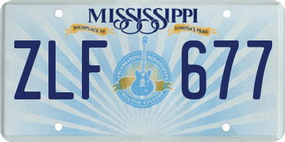 MS license plate ZLF677