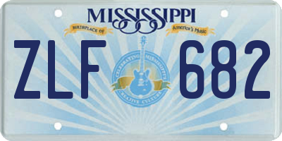 MS license plate ZLF682