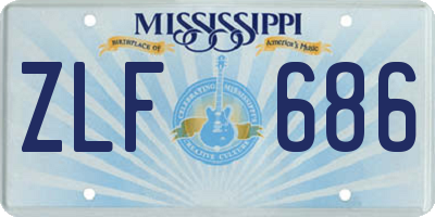 MS license plate ZLF686