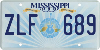 MS license plate ZLF689