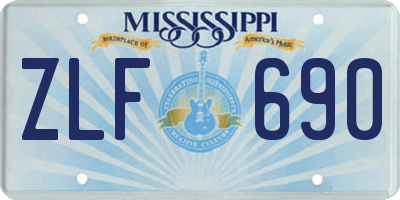 MS license plate ZLF690