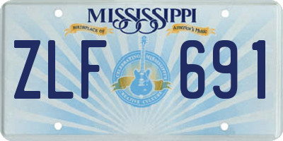 MS license plate ZLF691