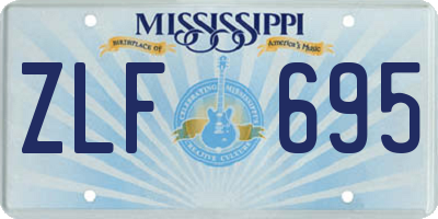 MS license plate ZLF695