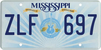 MS license plate ZLF697