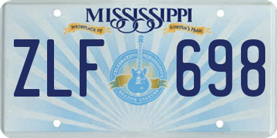 MS license plate ZLF698