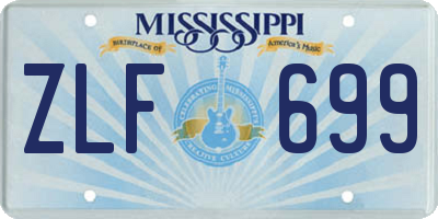 MS license plate ZLF699