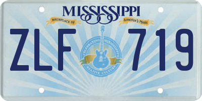 MS license plate ZLF719