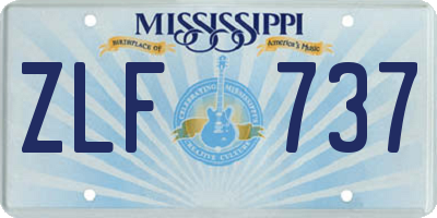 MS license plate ZLF737