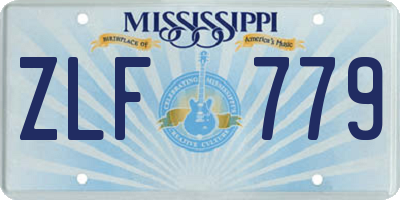 MS license plate ZLF779