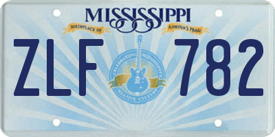 MS license plate ZLF782