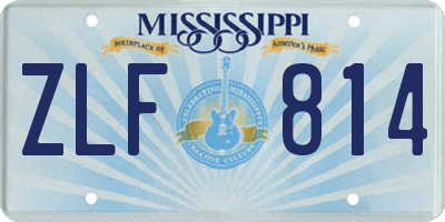 MS license plate ZLF814