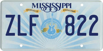 MS license plate ZLF822