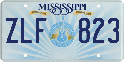 MS license plate ZLF823