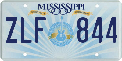 MS license plate ZLF844