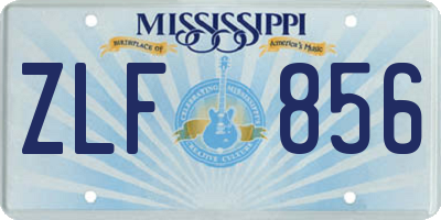 MS license plate ZLF856