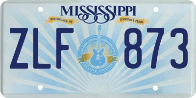 MS license plate ZLF873