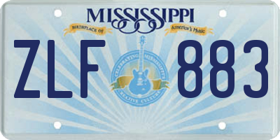 MS license plate ZLF883
