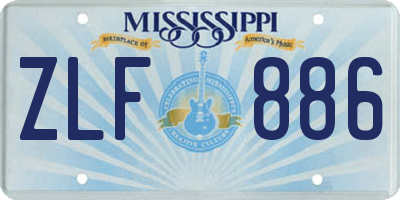 MS license plate ZLF886