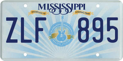 MS license plate ZLF895
