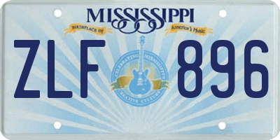 MS license plate ZLF896