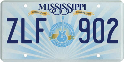 MS license plate ZLF902