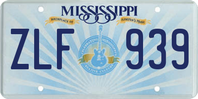 MS license plate ZLF939