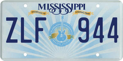 MS license plate ZLF944