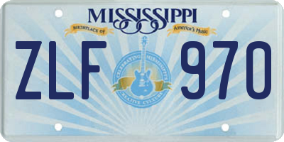 MS license plate ZLF970