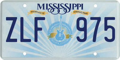 MS license plate ZLF975