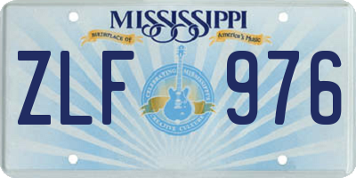 MS license plate ZLF976