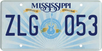 MS license plate ZLG053
