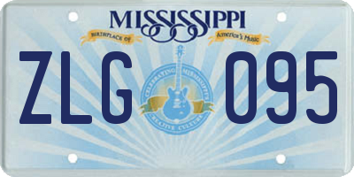 MS license plate ZLG095