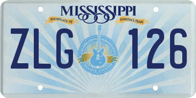 MS license plate ZLG126