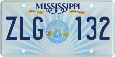 MS license plate ZLG132