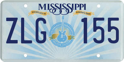 MS license plate ZLG155
