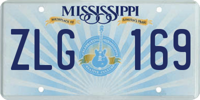 MS license plate ZLG169